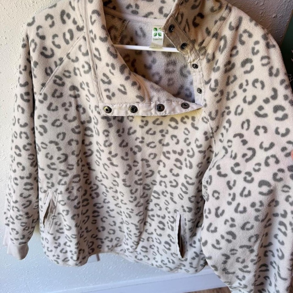 Leopard Print Fleece Jacket